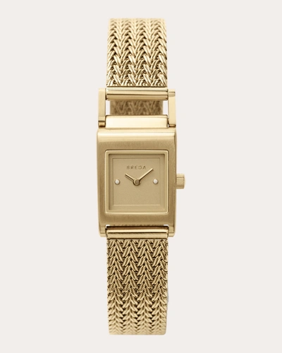 Shop Breda Women's 18k Gold-plated Revel Tethered Mesh Bracelet Watch