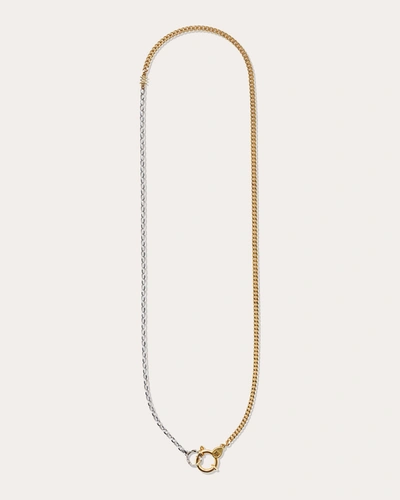 Shop Milamore Women's 18k Gold Classic Duo Chain Necklace Iii In Yellow Gold/white Gold