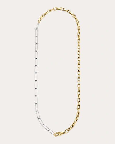 Shop Milamore Women's Diamond & 18k Gold Classic Duo Chain Necklace Ii In Yellow Gold/white Gold