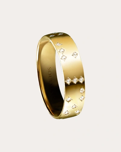 Shop Milamore Women's Diamond Braille 'soulmate' Ring In Gold