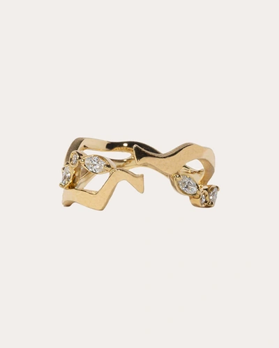 Shop Milamore Women's Floating Diamond Kintsugi Ring Ii In Gold