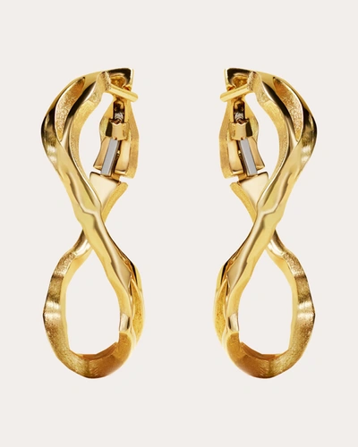 Shop Milamore Women's 18k Gold Kintsugi Infinity Hoop Earrings