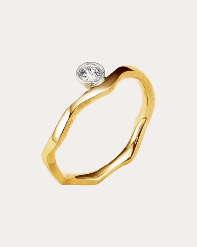 Shop Milamore Women's Diamond Kintsugi Vine Ring In Gold