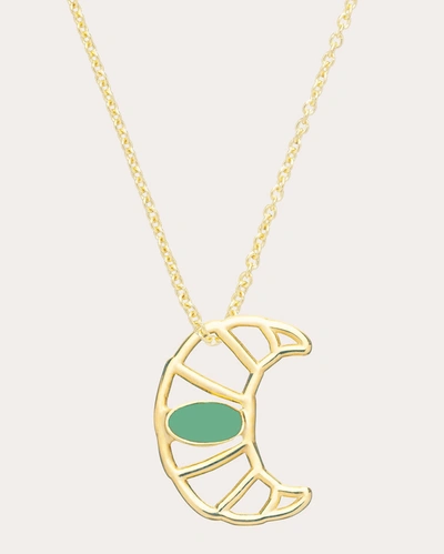 Shop Aliita Women's Croissant Pendant Necklace In Gold
