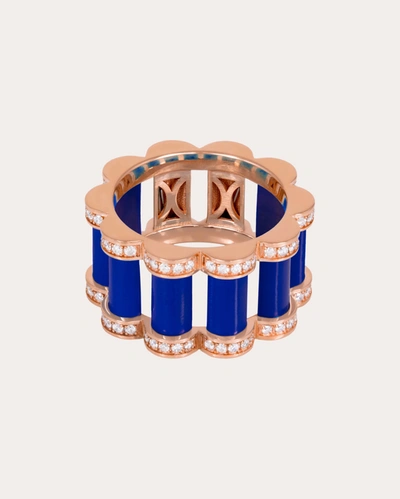 Shop L'atelier Nawbar Women's Amulet Pillar Band Ring In Pink Gold/blue