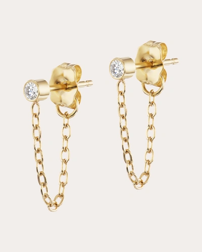 Shop The Gild Women's Diamond Chain Hugger Earrings In Gold