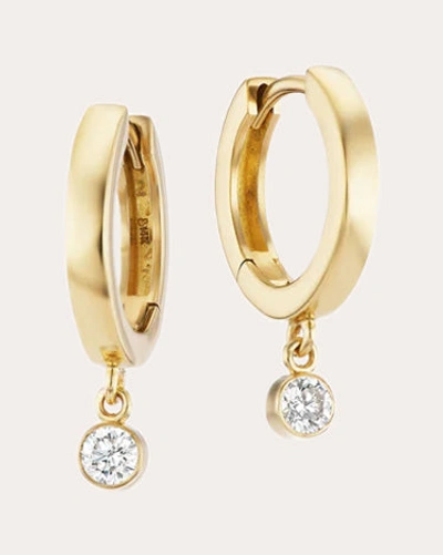 Shop The Gild Women's Diamond Dangle Huggie Hoop Earrings In Gold