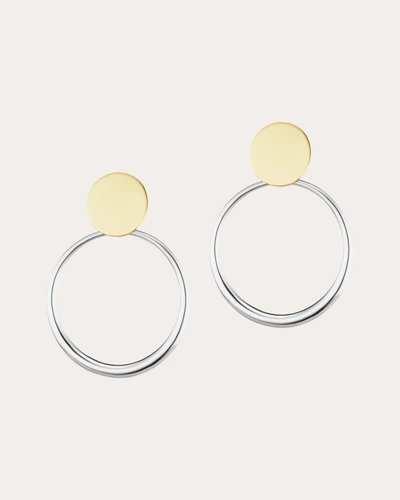 Shop The Gild Women's Two-tone Doorknocker Earrings In Gold/silver