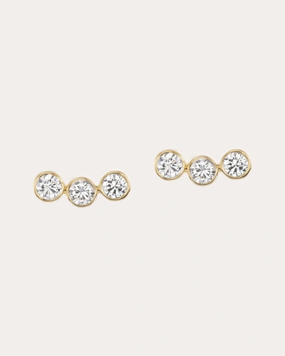 Shop The Gild Women's Triple Diamond Confetti Stud Earrings In Gold