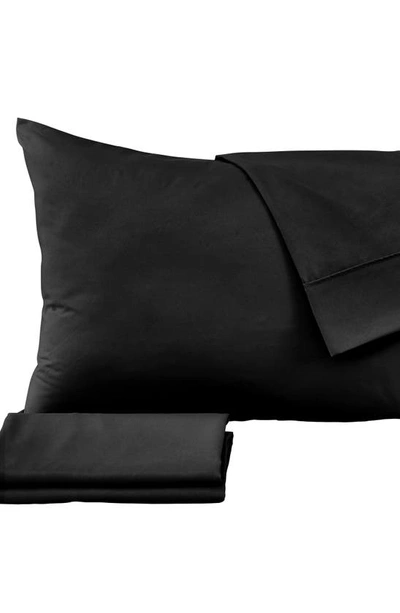 Woven & Weft Microfiber Sheet Set In Black