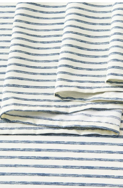 Woven & Weft Stripe Microfiber Sheet Set In Blue
