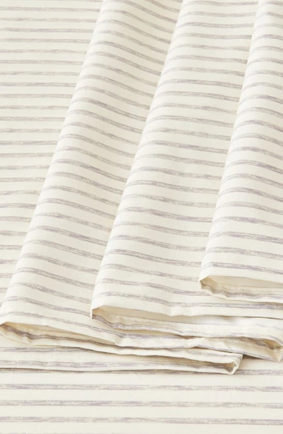 Woven & Weft Stripe Microfiber Sheet Set In Light Grey