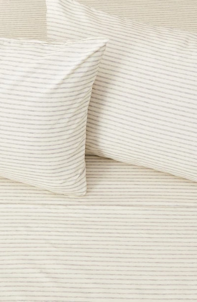 Woven & Weft Stripe Microfiber Sheet Set In Light Grey