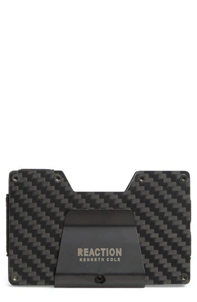 Shop Kenneth Cole Slim Cardholder With Money Clip In Carbon Fiber