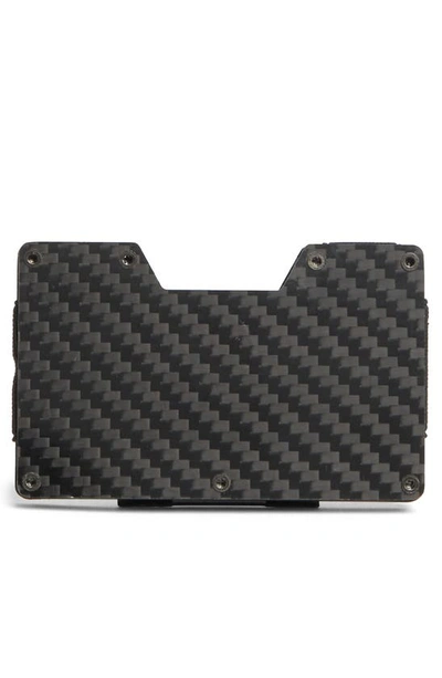 Shop Kenneth Cole Slim Cardholder With Money Clip In Carbon Fiber