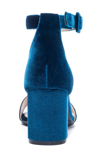 Shop Cl By Laundry Josilyn Velvet Sandal In Blue