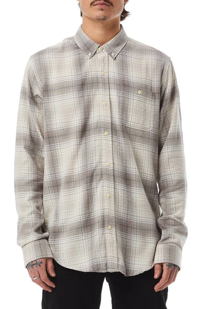 Shop Ezekiel Rowe Plaid Flannel Shirt In Linen