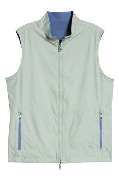 Shop Peter Millar Thermal Block Reversible Vest In Safari