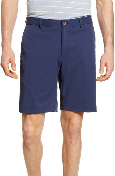 Shop Peter Millar Stealth Stretch Twill Performance Shorts In Navy