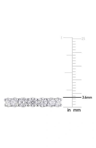 Delmar Lab Created Moissanite Band Ring In White