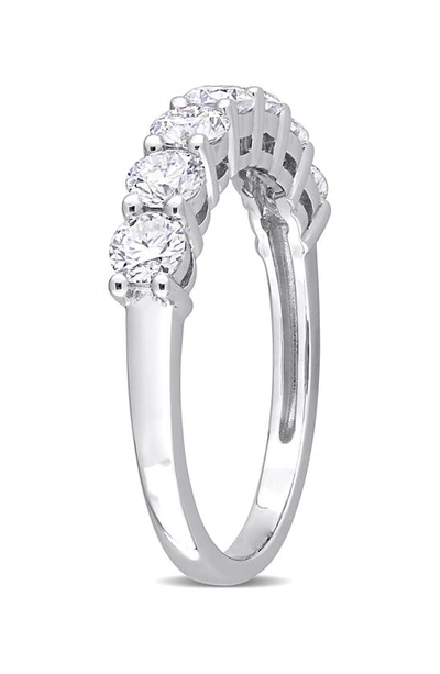 Delmar Lab Created Moissanite Band Ring In White