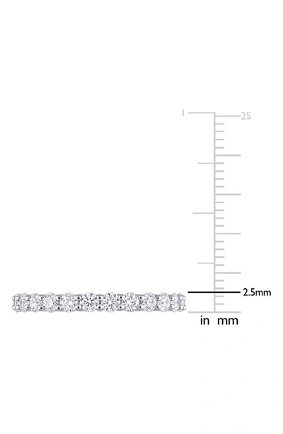 Delmar 10k White Gold Created Moissanite Infinity Band Ring In White