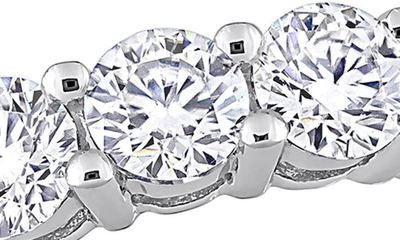 Delmar Lab Created Moissanite Band Ring In White