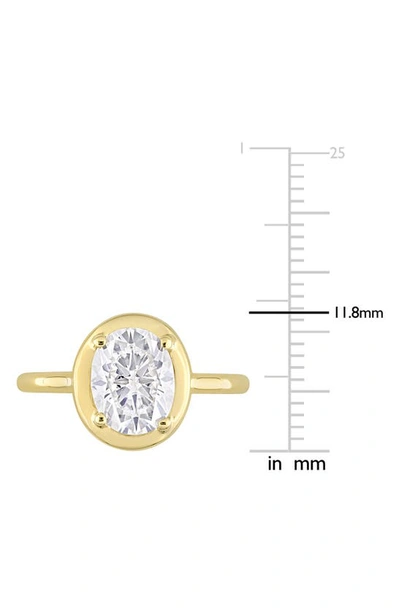 Delmar Oval Lab Created Moissanite Ring In Gold