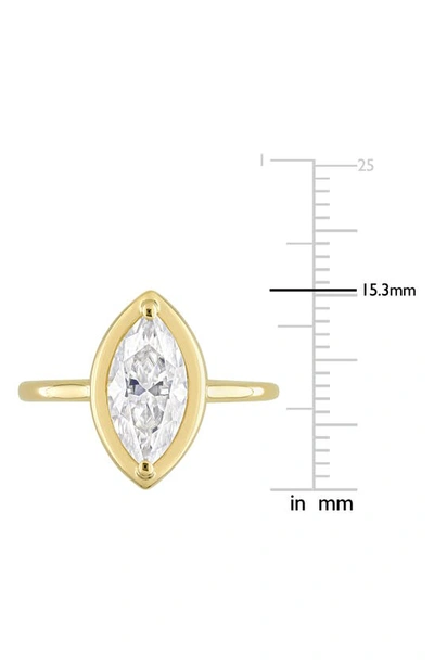 Delmar Marquise Cut Lab Created Moissanite Ring In Gold
