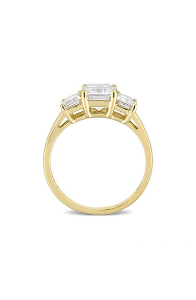 Delmar Emerald Cut Lab Created Moissanite Ring In Gold