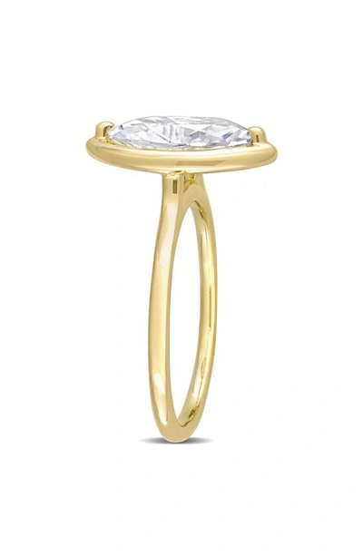 Delmar Marquise Cut Lab Created Moissanite Ring In Gold