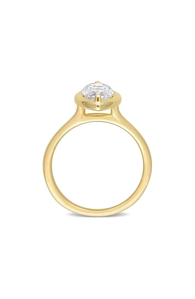 Delmar Marquise Cut Lab Created Moissanite Ring In Gold