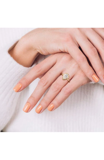 Delmar Teardrop Lab Created Moissanite Ring In Gold