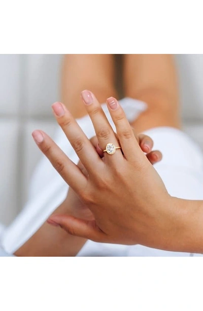 Delmar Oval Lab Created Moissanite Ring In Gold