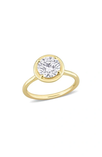 Shop Delmar Lab Created Moissanite Ring In Gold