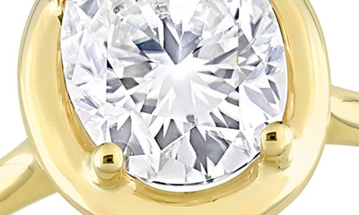 Delmar Oval Lab Created Moissanite Ring In Gold