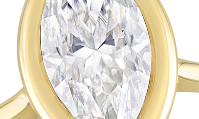 Delmar Marquise Cut Lab Created Moissanite Ring In Gold
