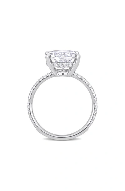 Delmar Lab Created Moissanite Ring In White