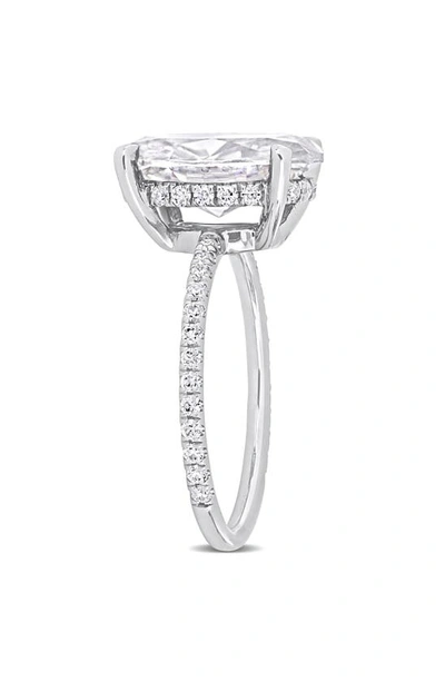 Delmar Lab Created Moissanite Ring In White