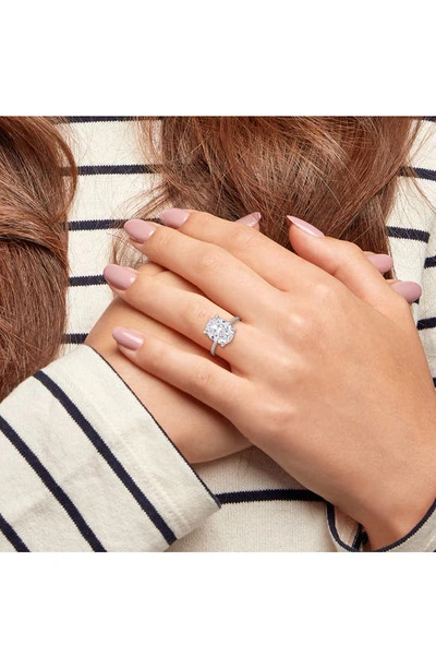 Delmar Lab Created Moissanite Ring In White