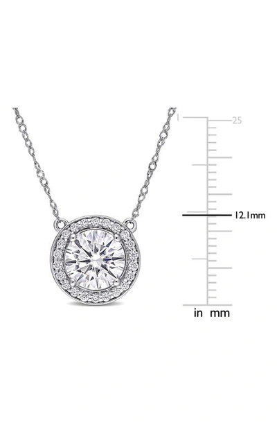 Shop Delmar Lab Created Moissanite Pendant Necklace In White