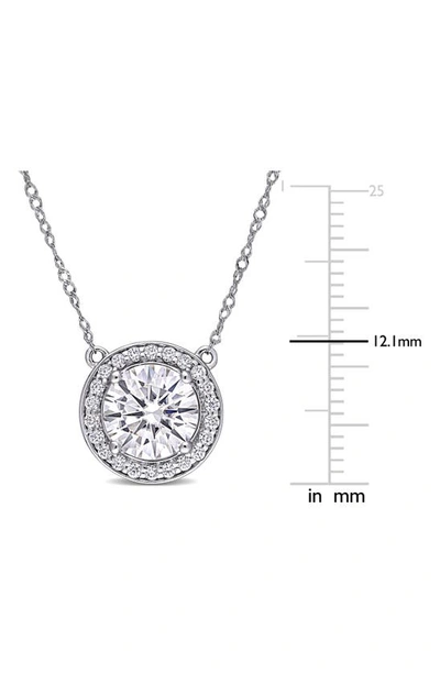 Delmar Lab Created Moissanite Pendant Necklace In White