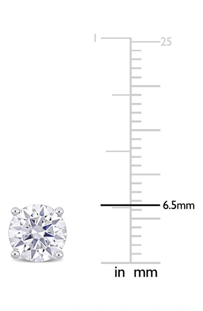 Delmar Lab Created Moissanite Stud Earrings In White