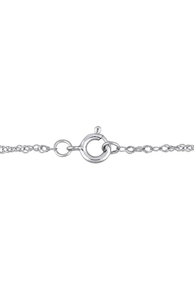 Delmar Lab Created Moissanite Pendant Necklace In White