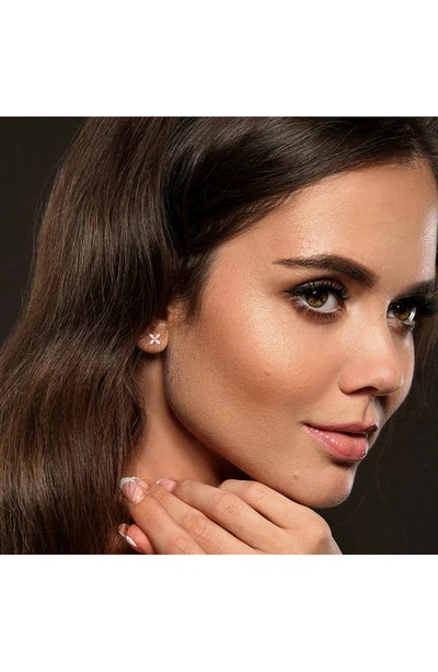Delmar Lab Created Moissanite Stud Earrings In White