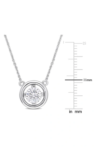 Delmar Lab Created Moissanite Pendant Necklace In White