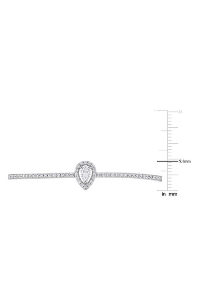 Shop Delmar Lab Created Moissanite Bangle Bracelet In White