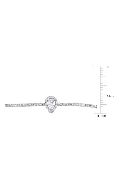 Delmar Lab Created Moissanite Bangle Bracelet In White