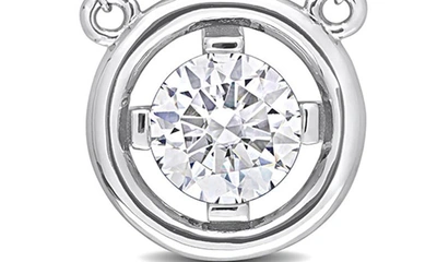 Delmar Lab Created Moissanite Pendant Necklace In White