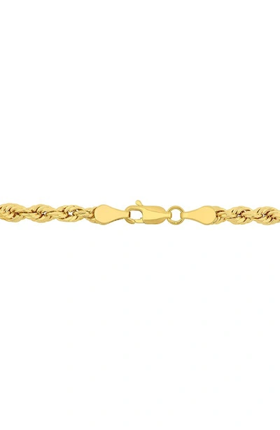 Delmar 14k Yellow Gold Rope Chain Bracelet In Gold